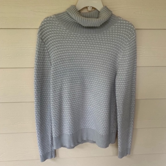 J. Crew Sweaters - J Crew Tiled Gray/White Turtleneck Sweater sz s